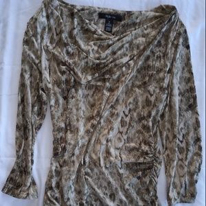Style & Co Brown print Blouse